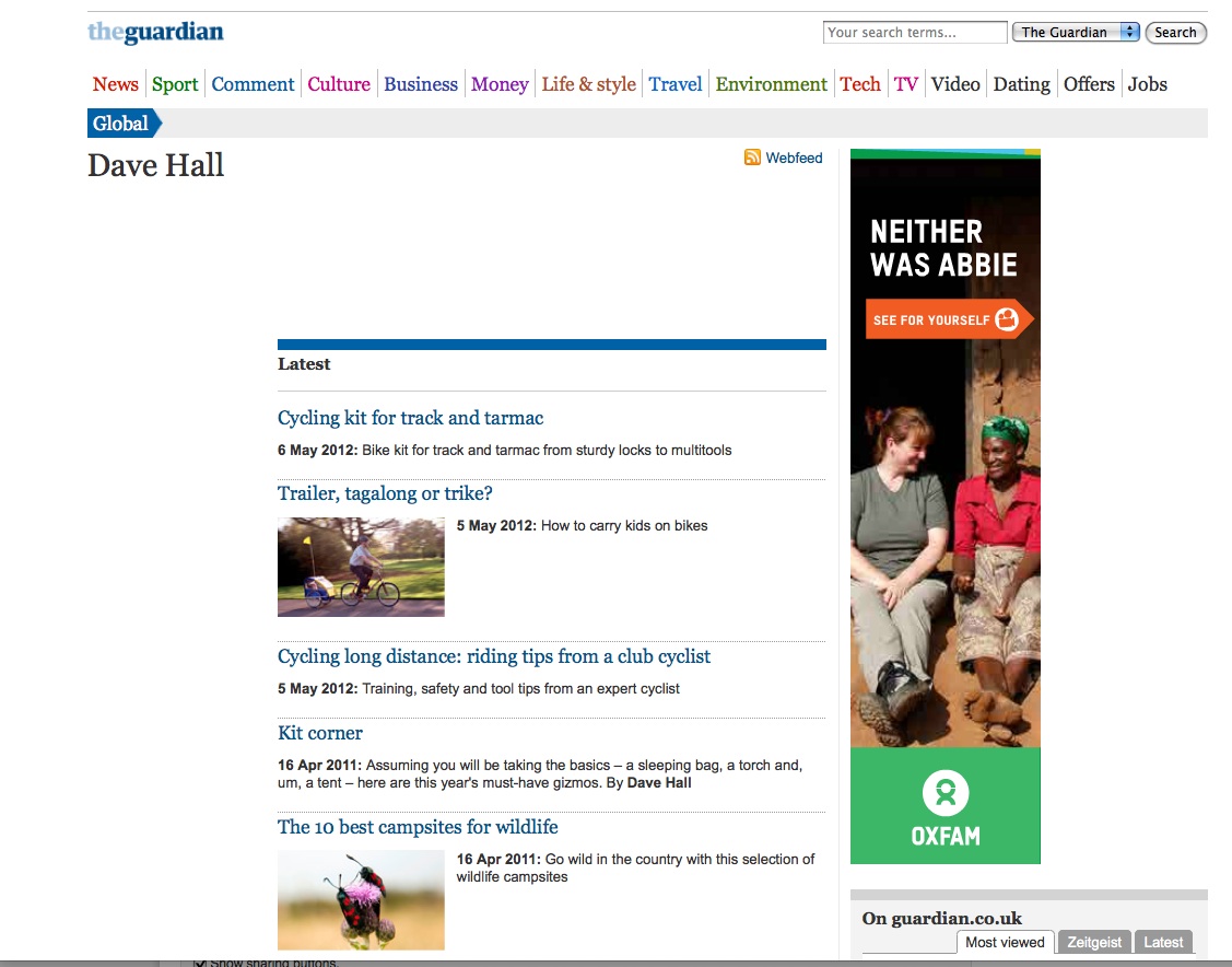Dave's fledgling Grauniad page