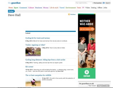 Dave's fledgling Grauniad page