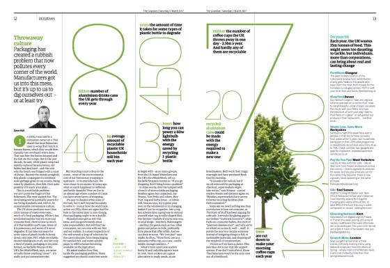 Spread in the Guardian newspaper